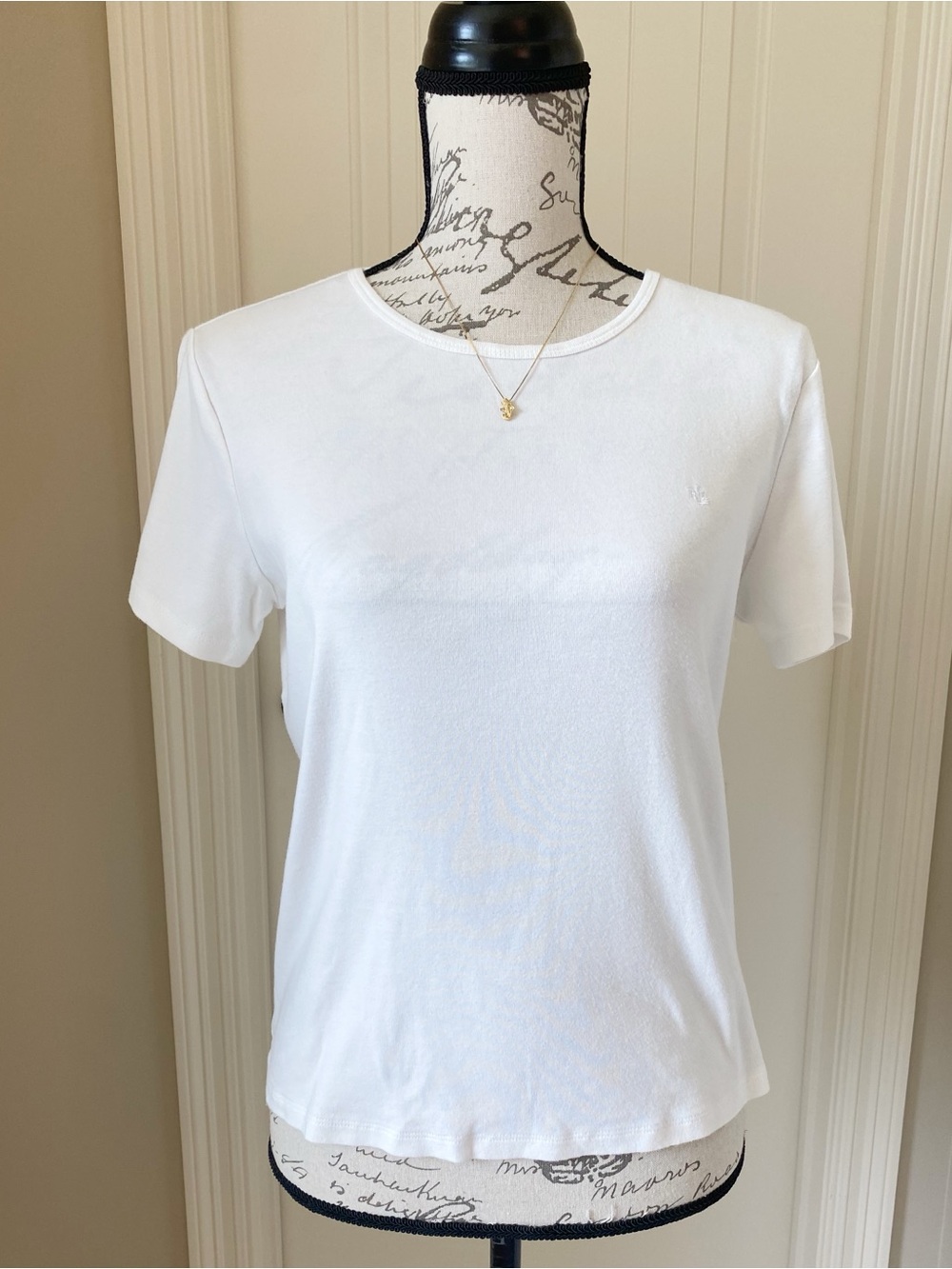 Ralph Lauren White Short Sleeve Crewneck Tee Size Medium